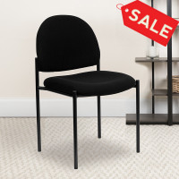 Flash Furniture Black Fabric Stacking Chair BT-515-1-BK-GG